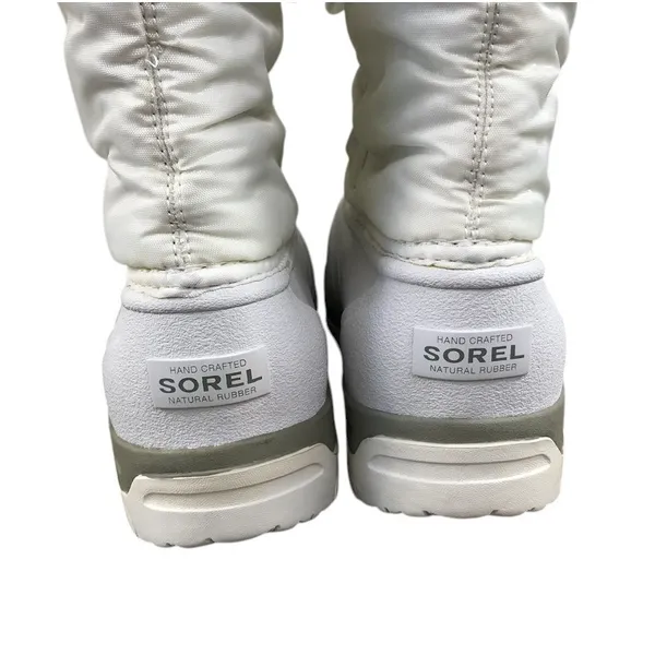 SOREL Snowlion Insulated Knee High Winter Boots Sz 9 White Cozy Stylish Durable - Image 8