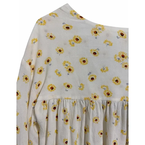 Free People Intimately "Forties Feels" Sunflower Print Bell Sleeve‎ Bodysuit Sm - Image 8