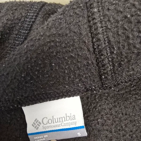 {S} Columbia Hooded Full Zip Up Drawstring Jacket Dark Gray Black - Image 8