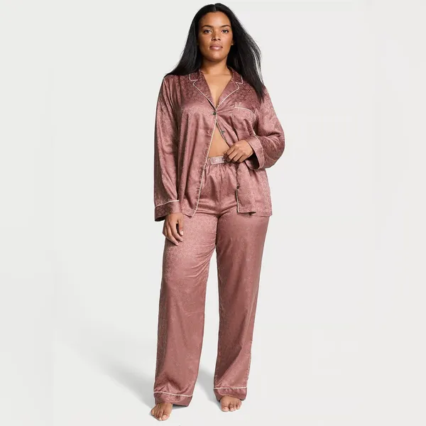 New VICTORIA'S SECRET Glazed Satin Dew‎ Drop Long Pajama Set - Image 3
