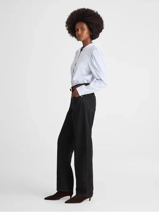 Madewell women’s The Balloon Jean rigid denim barrel leg black Size 26 NWT - Image 4