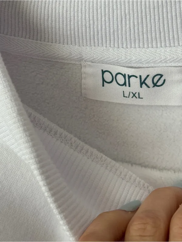 PARKE Set Valentine’s mockneck Boxer sweatpants wide leg flare fleece sweatshirt - Image 8