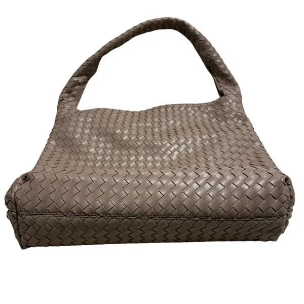 Source Unknown Woven Shoulder Bag Purse Taupe Neutral Spring Trendy - Image 3