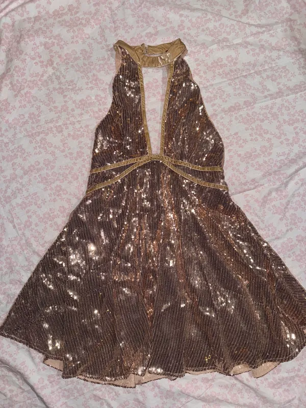 Free People Film Noir Sequin Dress - Image 3