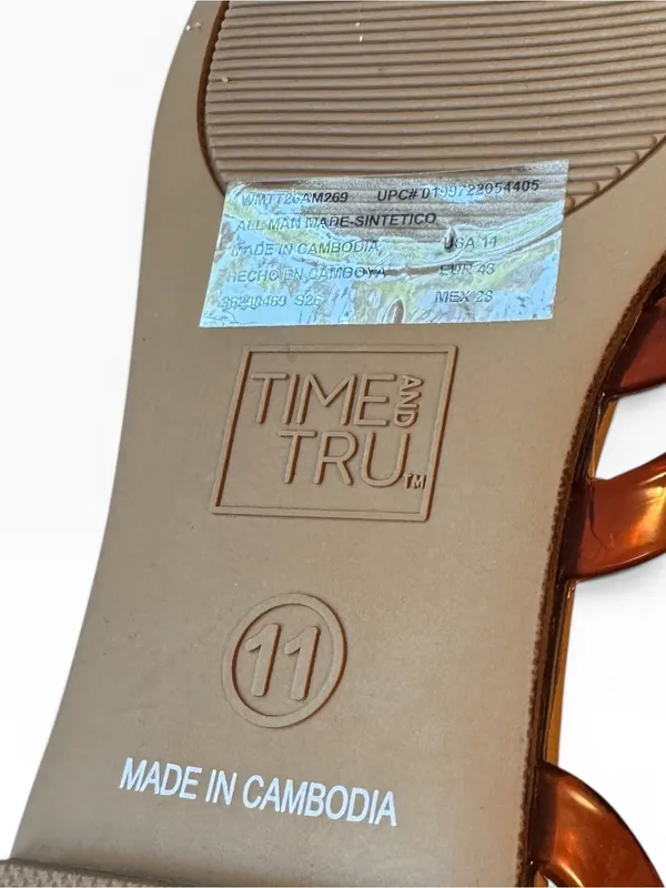Time and Tru Women's Huarache Jelly Sandals Flats Sz 11 NWT - Image 5
