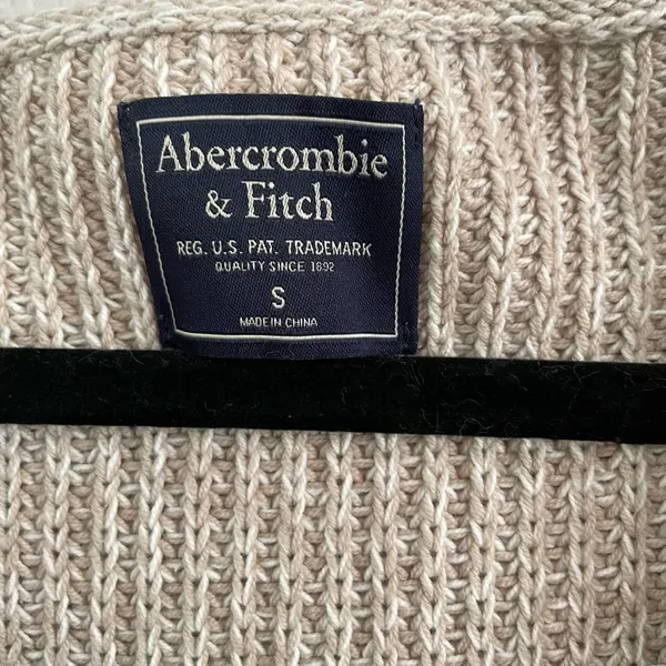 abercrombie and fitch neutral knit sweater dress size small - Image 3
