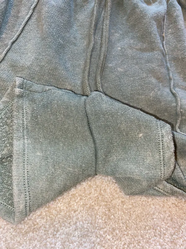 So Wear it Declare it Junior Cotton Olive Green Cargo Tie Front Fleece Shorts - Image 3