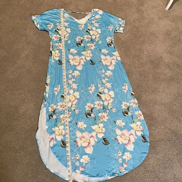 Women’s Casual Long Dress Short Sleeved Floral Print Maxi Large New in Packaging - Image 4