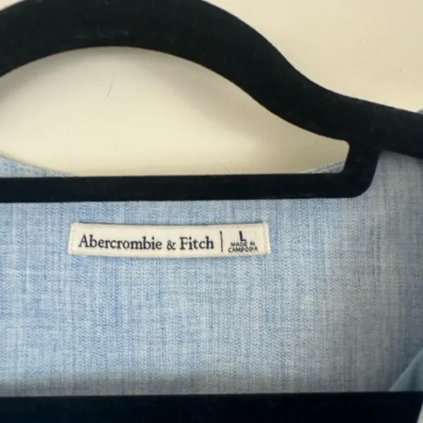 Abercrombie & Fitch Light Blue Mara Tailored Vest Button Front Size Large - Image 3