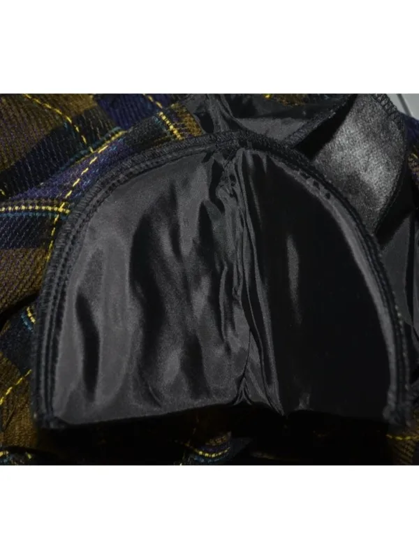 R&K Originals Womens 8 Plaid Jacket Navy Olive Acrylic Dark Academia Preppy - Image 9