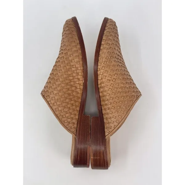 Nisolo Ama Womens Sandals Brown Leather Woven Mule Slip On Slide Boho US 7.5 - Image 9