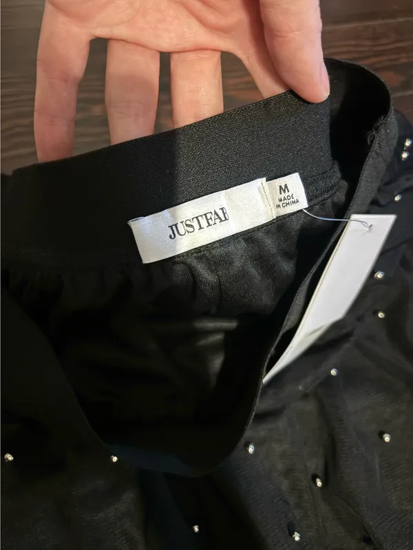 JustFab Black Skirt Medium Length - Image 2