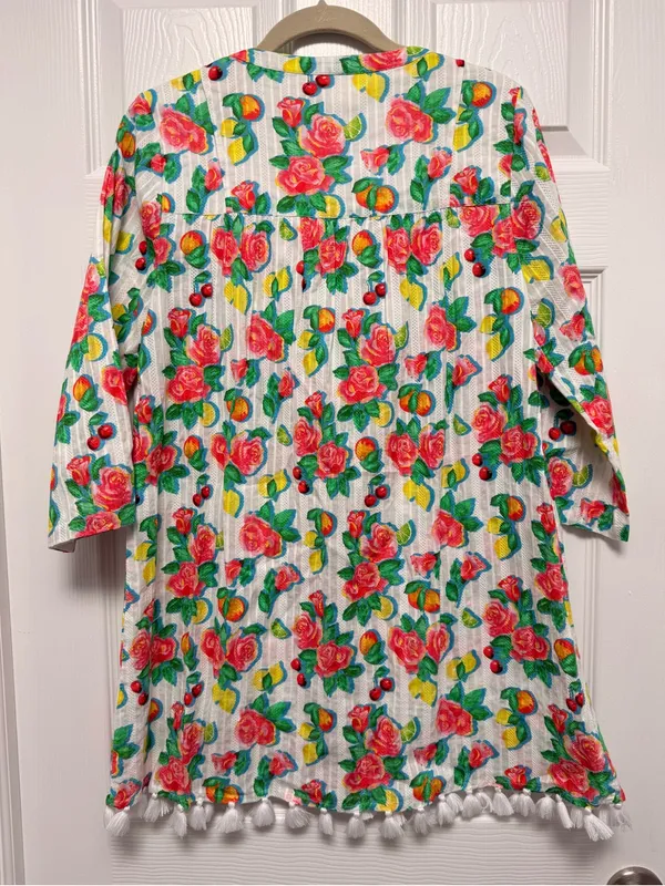 ROLLER RABBIT Ponderosa Nattie Tunic Mini Dress Cover‎ Up Small - Image 3