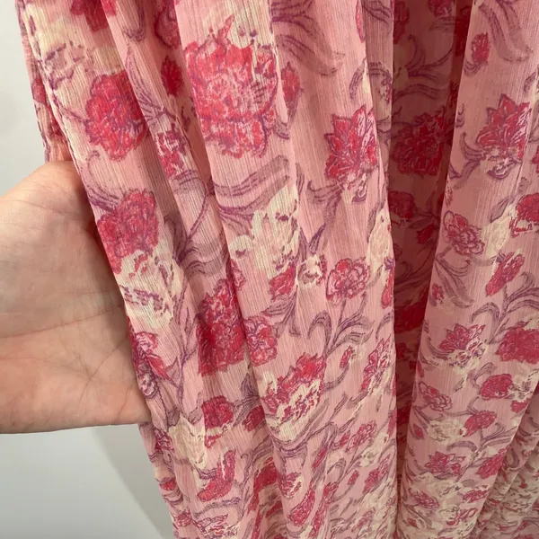 Free People Dress Womens Medium NEW See It Through Pink Boho Maxi Sheer NWOT - Image 16