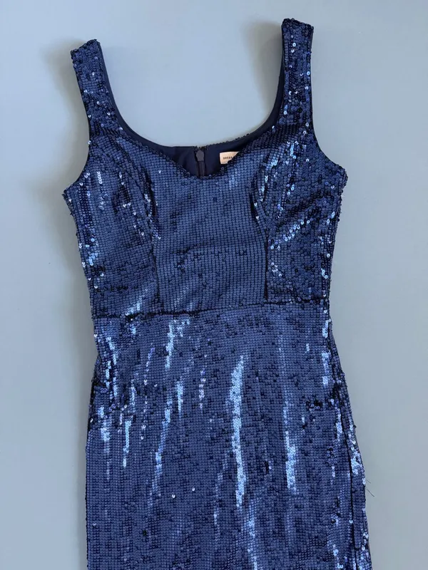 NWT Dress The Population Sloane Royal Blue‎ Sequin Sheath Cocktail Dress - Image 5
