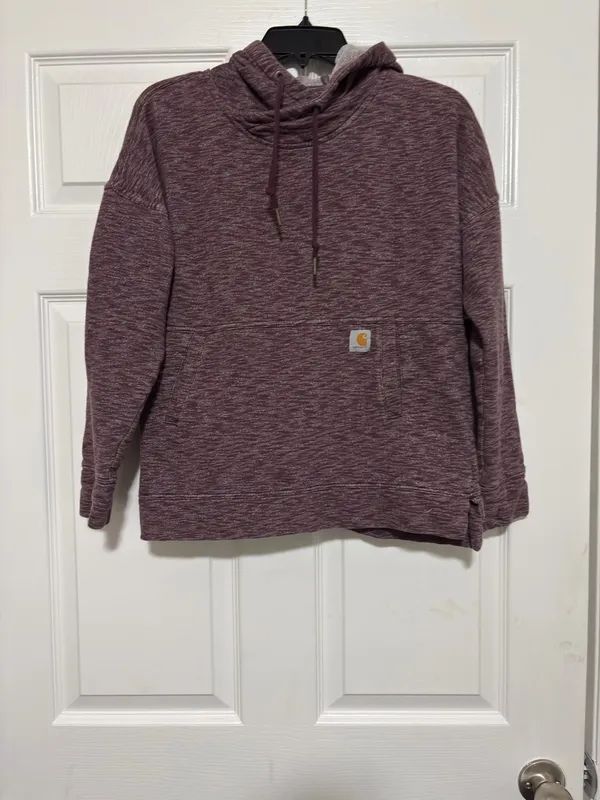 Carhartt Women's Relaxed Fit Plum Cowl Neck Pullover Hoodie - Image 5
