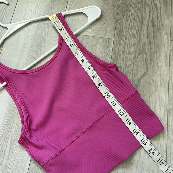 Lululemon Longline Tank power pivot ribbed womens Pink (size 4) workout outdoor - Image 4