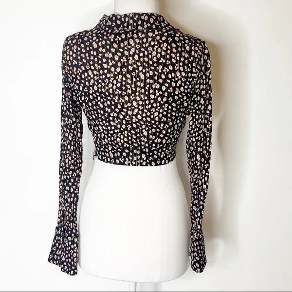Blue Life Caden Crop Top leopard lurex strip sz‎ XS - Image 9