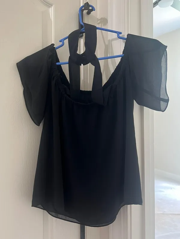 Choker Off The Shoulder Top Black Size M - Image 2