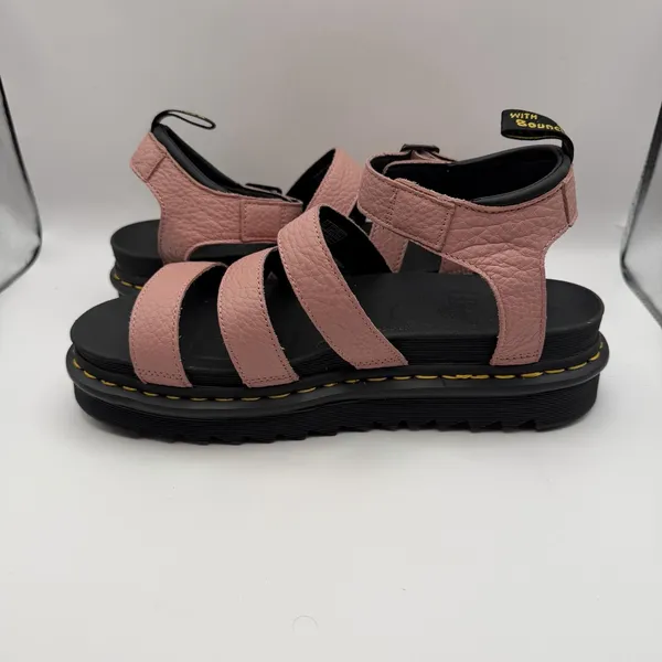Dr. Martens Womens Sz 10 Blaire‎ Flatform Peach Pink Leather Sandals New - Image 6
