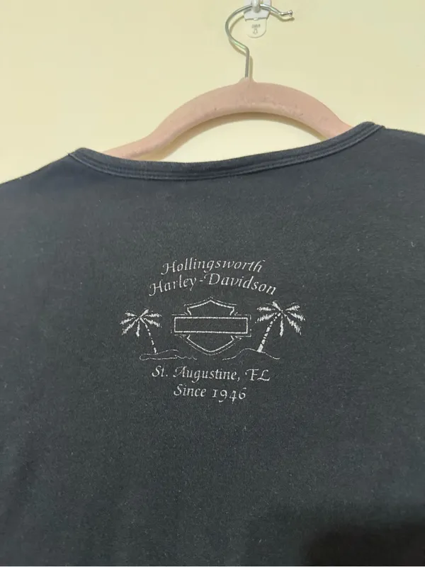 Harley-Davidson Black Long Sleeve Script Logo Shirt - Image 4