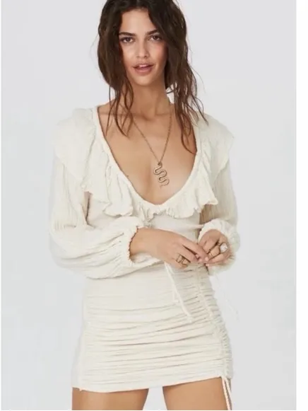 Jen’s Pirate Booty x Free People Vambelle Ruched Cotton Mini Dress - Image 2