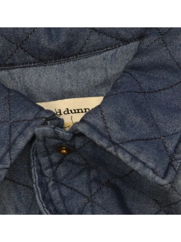 Alfred Dunner Denim Quilted Snap Front Midweight Jacket Blue 1X - Image 5