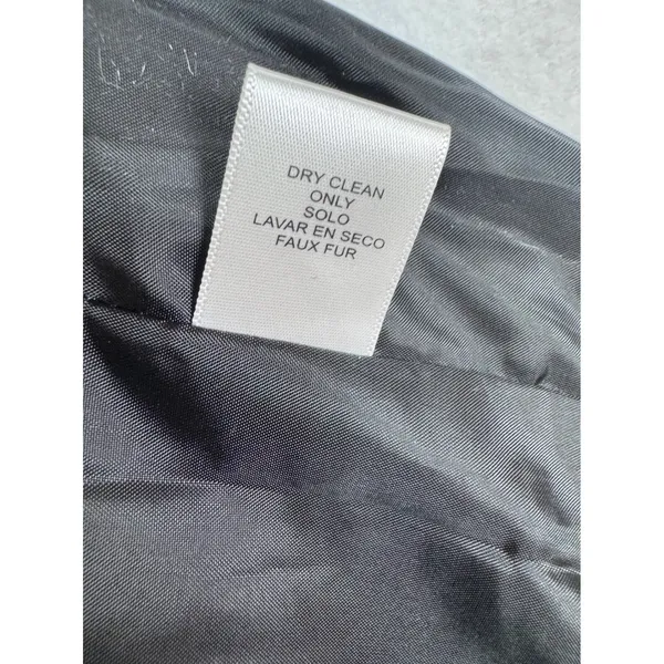 Love Tree Faux Fur Trim Biker Jacket Women Large Black‎ Moto Asymmetrical Zip - Image 4