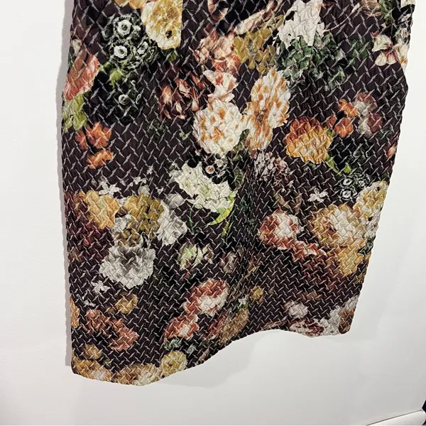 Anthropologie Tabitha Tema Quilted Floral Dress Pockets Size 6‎ Moody Florals - Image 12