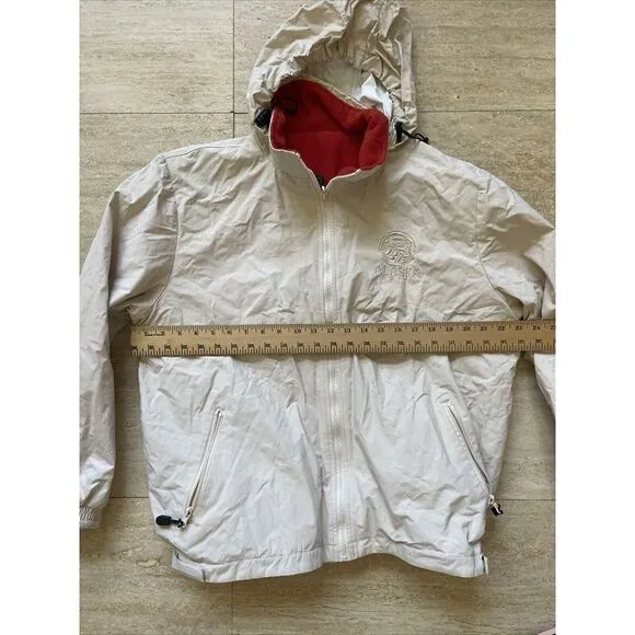 Women's vintage P & O Cruises Alaska Hooded Jacket‎ Size S Beige - Image 2