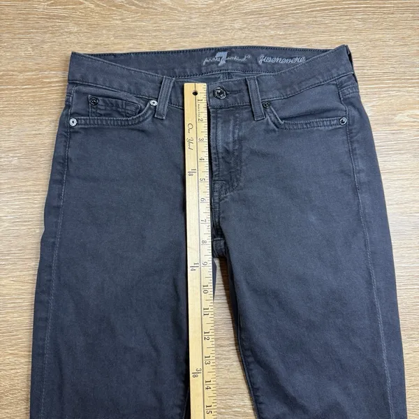 7 For All Mankind Gwenevere Skinny Jeans Women's Size 28 Black Stretch Designer - Image 8