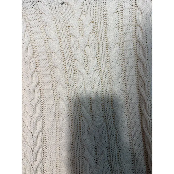 Lauren Ralph Lauren Cotton Cableknit Cream Sweater Women's Size Small - Image 2