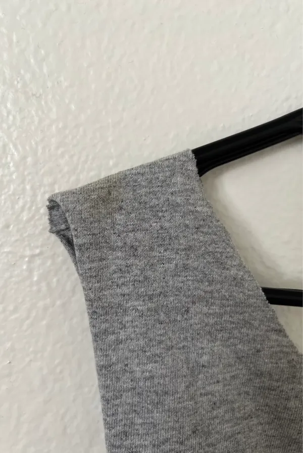 Heather Grey Tank Crop Top Gray - Image 8