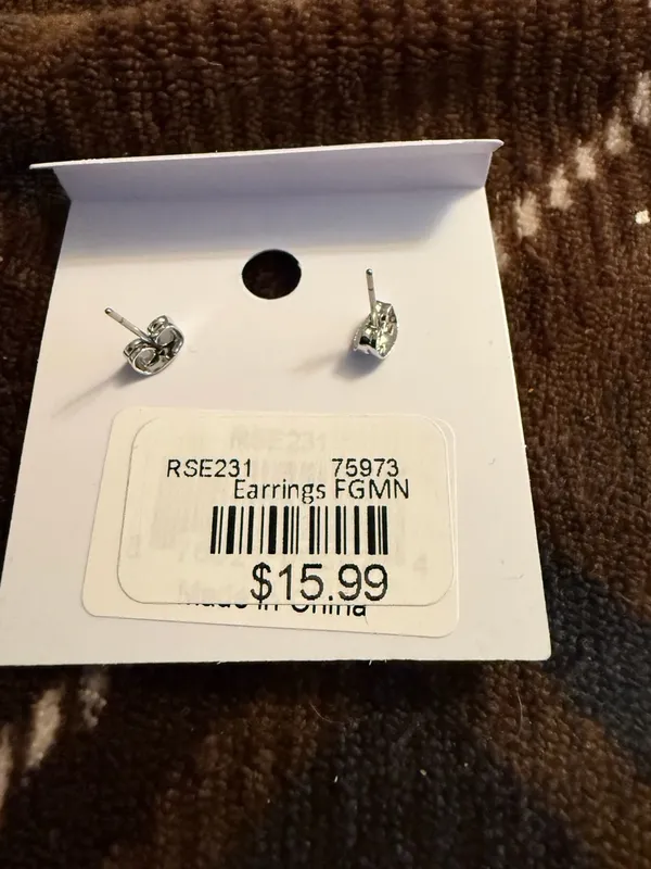 Alaska Bamboo Trading Company Forget-Me-Not Crystal Flower Dangle Earrings - Image 2