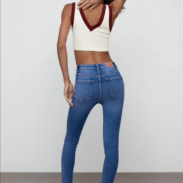 Zara skinny torn Vintage high rise jeans-8 - Image 12