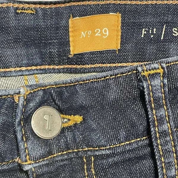 Pilcro the Letter Press Jeans Anthropolgie‎ Sz 29 Stet Selvege Blue Denim FLAW - Image 11