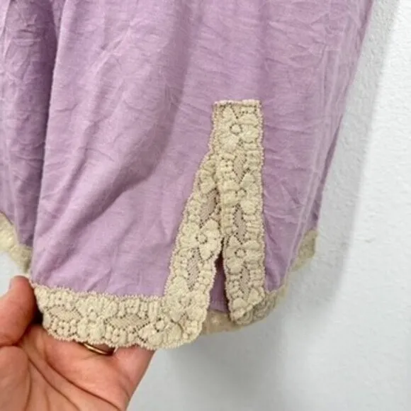 Maurices Y2K 90s Lace‎ Trimmed Purple V Neck Babydoll Camisole Cami Layering - Image 4