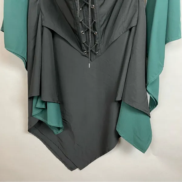 Pirate Wench Halloween Costume Women Long Bell‎ Sleeves Corset Asymmetrical Hem - Image 8