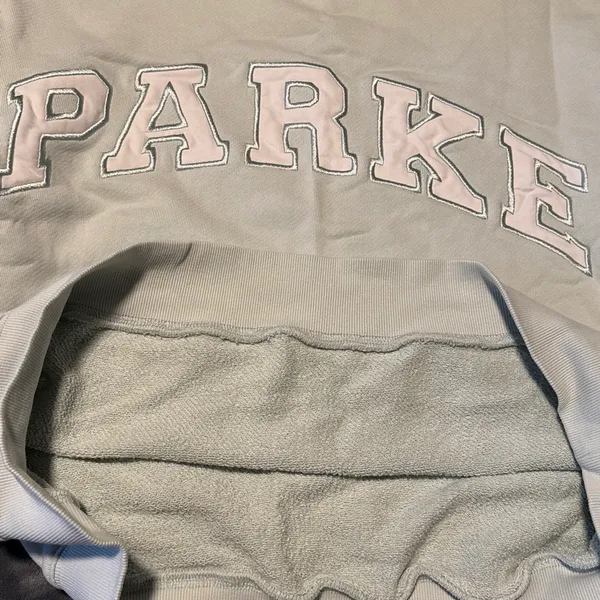 PARKE Seafoam Green Mockneck Sweatshirt Heritage Size L/XL - Image 4