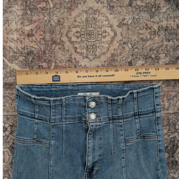 Free People We The Free Just Float On Flare Jeans Blue High Rise‎ Size 31 Flare - Image 5