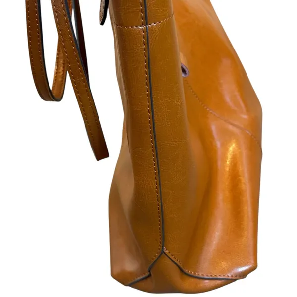 Kattee Leather Tote Bag City Travel Office Work Minimalist Casual - Image 9