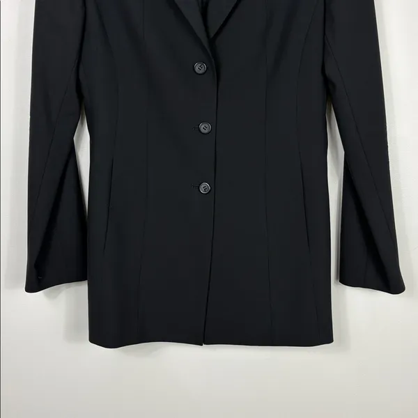 Express Longline Wool Blazer Womens Size 6 Black Career Office - Image 3