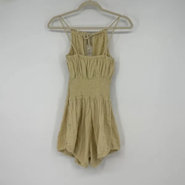 Jen's Pirate Booty Free People Gauze Smocked Romper Boho Festival XS S‎ - Image 2