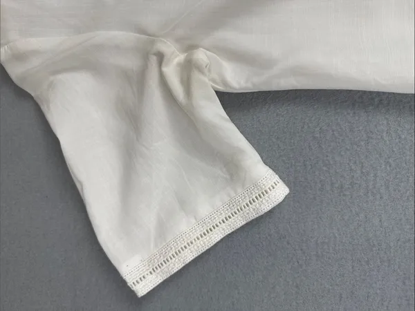 HUNTER BELL White Tiered Button-Front Maxi Dress (FLAWED)
Size: Small - Image 3