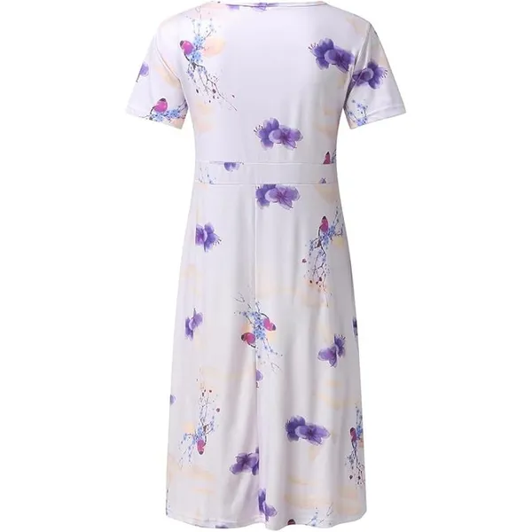 NWT ~ Women's Summer Floral Short Sleeve Flowy Casual Dress ~ Size XL (Medium?) - Image 2
