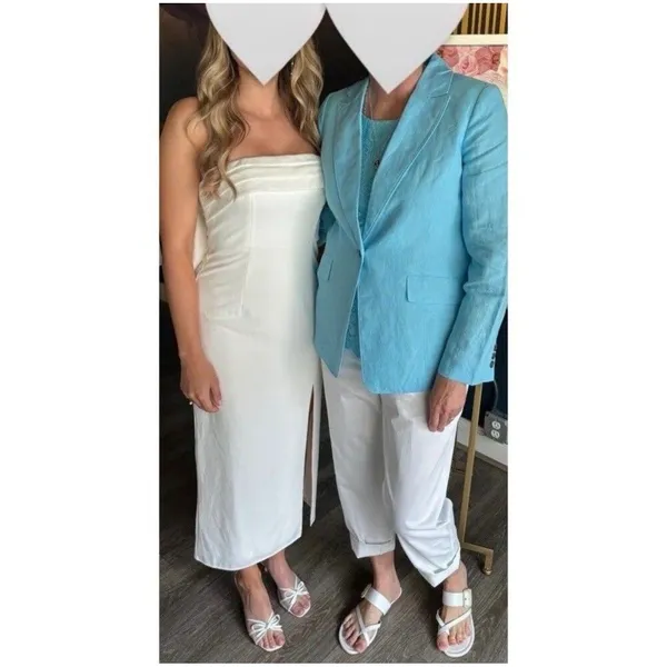Lulus Fabulous Phenomenon White Strapless Bow Midi Dress Size XL Bridal Zip - Image 6