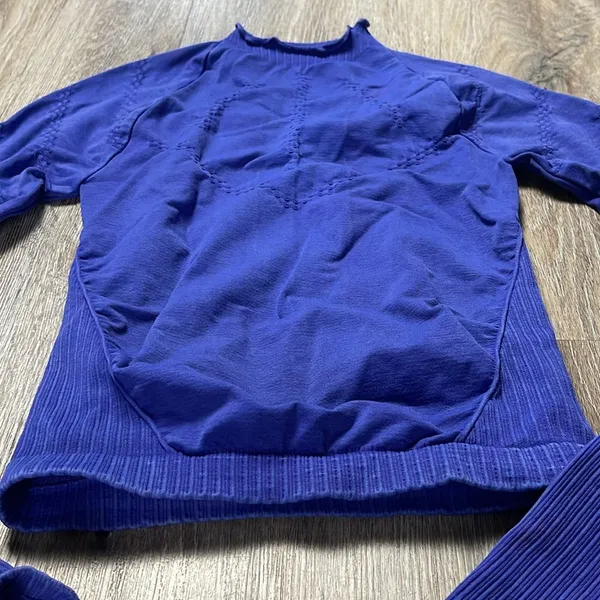 Free People Movement Good Karma Blue Long Sleeve Top Size XS/S - Image 6
