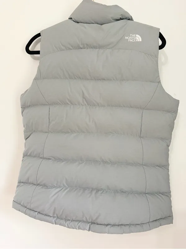 Womans North Face Usa Size Medium Nuptse 2 Down Vest 700 Series Grey - Image 4