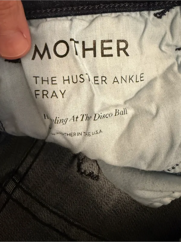 MOTHER Denim Jeans The Hustler Ankle Fray size 26 - Image 9