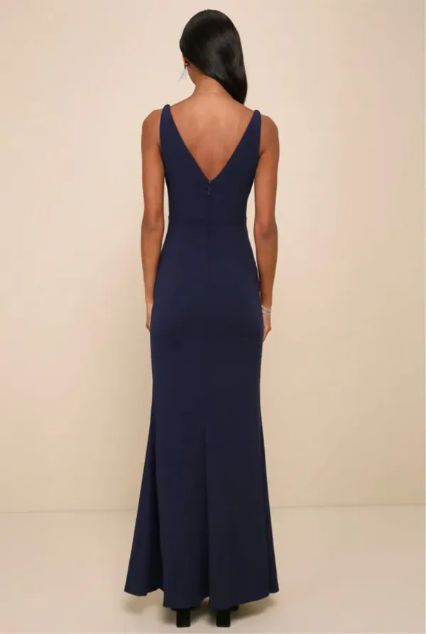 Lulus Navy Blue Sleeveless Maxi Dress - Image 3